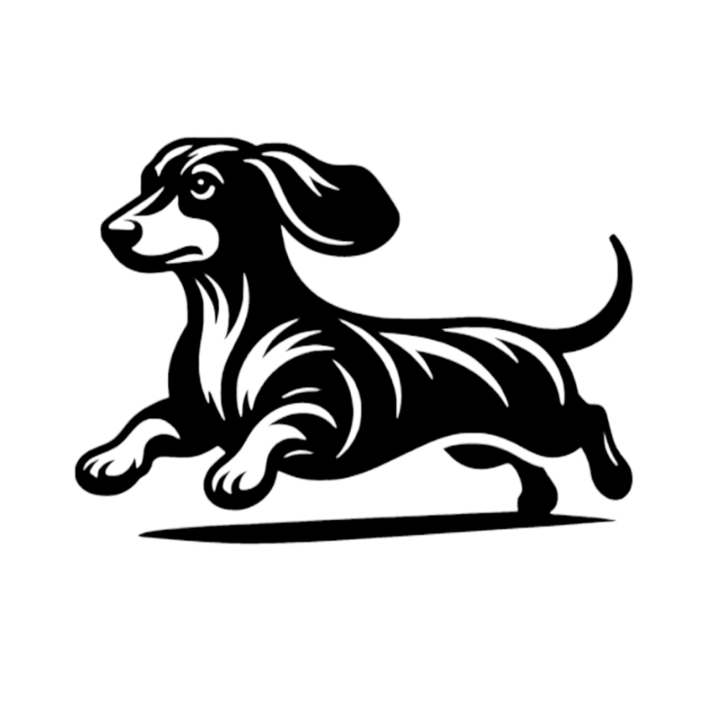 Dachshund Dog Happy‎ Running Excercise Vinyl Graphic Auto Laptop Decal Sticker